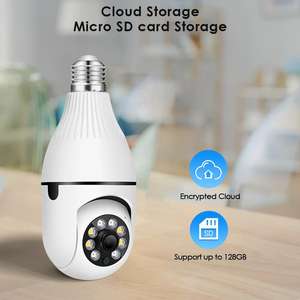 Cámara de Seguridad Wifi E27 de 3MP con Rotación de 360 Grados, Seguimiento Automático de Personas con IA, Visión Nocturna a Todo Color, Bombilla de Luz CCTV - Product Image 5