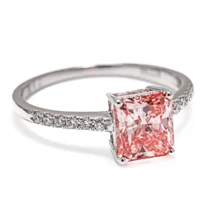 Conjuntos de joias de anel de diamante para meninas, cor chique barata e de diamante da moda