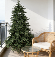 Großhandel Vorbeleuchteter Künstlicher Weihnachtsbaum 1,8m-2,7m Realistischer PE-Baum mit Dichter Kiefer und Mehrfarbigen LED-Lichtern 500-1000 LEDs Warmweiß für Innenräume