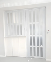 Porte pliante en PVC antivol et imperméable |   Cloison pliante silencieuse pour salle de bain, supermarché et maison, installation facile