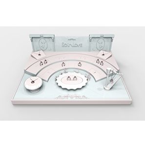 Wholesale Custom Unique Fashion Wooden Jewelry Display pink Props <b>Stand</b> Set for Necklace - Product Image 5