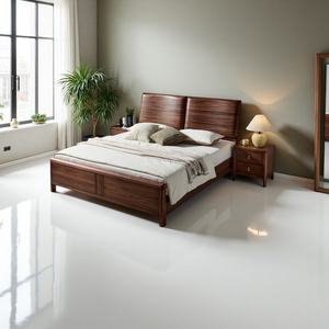 Letto Matrimoniale/King Size in Legno di Noce Massiccio Moderno Personalizzato per Hotel, Appartamenti e Camere da Letto Elande - Product Image 4