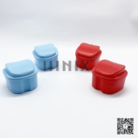 Boîte de rangement pour nettoyage orthodontique de fausses dents avec filet de suspension et passoire
