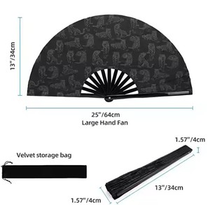Éventails pliants personnalisés en plastique avec logo, colorés, faits à la main en bambou, classiques, pour festivals <span class=keywords><strong>de</strong></span> <span class=keywords><strong>musique</strong></span>, promotionnels, mariages, cadeaux écologiques - Product Image 5