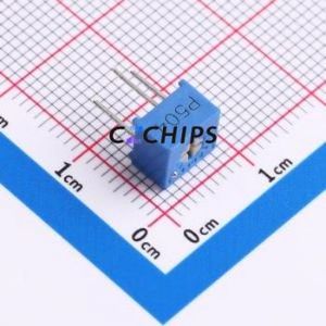 ตัวต้านทาน/โพเทนชิโอมิเตอร์แบบปรับได้สำหรับ3362P-1-504ผ่านชิ้นส่วนรู (THT)-3P, ตัวต้านทาน7x6.8มม. 500Kohm 10% 500 250mw ppm/℃ - Product Image 1