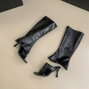 صنادل نسائية بكعب ومضخات ، أحذية برقبة قابلة للفصل ، أحذية نسائية بإبزيم ، أحذية نسائية مفتوحة من الأمام ، أحذية كعب كعب ، شبشب - Product Image 5