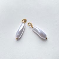 Breloques en acier inoxydable EMANCO style minimaliste avec éléments de perles d'imitation, idéales pour la fabrication de bijoux DIY, vente directe d'usine