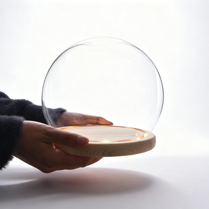 Campana Decorativa in <span class=keywords><strong>Vetro</strong></span> con Incisioni Religiose e Musicali, Copertura per Alimenti all'Ingrosso - Product Image 2