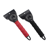 Grattoir à glace en plastique pour voiture, 1 pièce, pelle à neige, pare-brise pour véhicule, noir et rouge