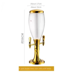 Distributeur <span class=keywords><strong>de</strong></span> boissons portable en plastique doré <span class=keywords><strong>de</strong></span> haute qualité, 3 <span class=keywords><strong>litres</strong></span>, pour vin et <span class=keywords><strong>bière</strong></span> pression, avec robinet refroidi par glace, idéal pour les réunions <span class=keywords><strong>de</strong></span> famille - Product Image 3