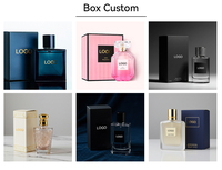 Emballage de parfum, flacons de cologne vides de 100 ml avec bouchon couronne, flacon de parfum carré en verre de luxe avec emballage en boîte et logo personnalisé