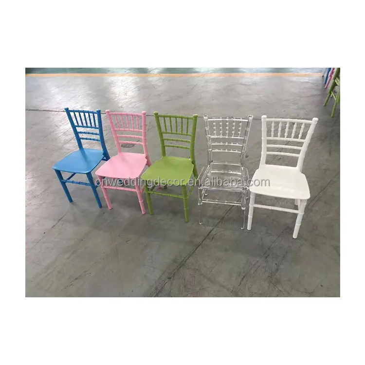 Design simples Resina Colorida Crianças Cadeira De Jantar Cadeira De Crianças Cadeira De Chuveiro De Bebê Para Festa De Casamento