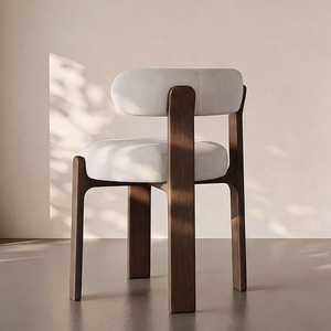 Chaise de salle à manger en bois massif de style rétro <span class=keywords><strong>français</strong></span>, design du milieu du siècle, luxe léger pour la maison et les gîtes - Product Image 2