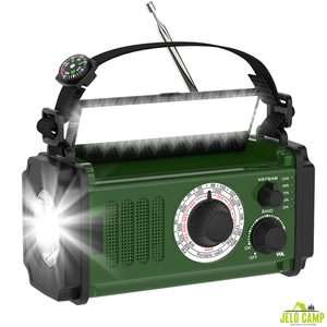 Radio Meteorológica Solar de Emergencia AM/FM/NOAA y Banco de Energía Recargable de 10000 mAh con Manivela para Supervivencia, Camping y Actividades al Aire Libre - Product Image 1
