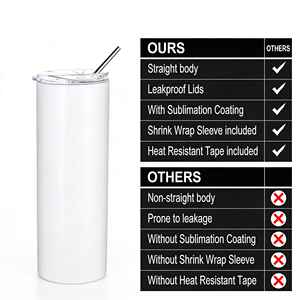 Vaso Térmico de Acero Inoxidable de Doble Pared de 20 oz <span class=keywords><strong>para</strong></span> Sublimación, con Aislamiento al Vacío <span class=keywords><strong>para</strong></span> Bebidas Frías y Calientes, Venta al por Mayor - Product Image 3