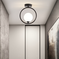 Luminaires de plafond en fer LED créatifs, luminaires modernes pour chambre à coucher