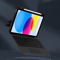 Clavier magique Ruidian pour iPad 12,9 pouces, génération RD02, étui avec pavé tactile en cuir PU rétroéclairé 7-RGB, noir, certifié FCC/CE/RECH