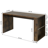 Petite Table latérale industrielle au design moderne, Sofa, chambre à coucher et petits espaces, Table d'appoint de salon en bois