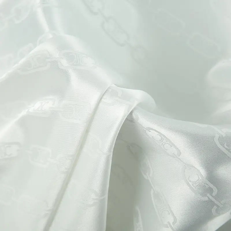 Custom Woven Imitation Silk 96% Polyester 4% Spandex Material Silk Satin Custom Jacquard Fabrics