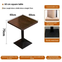 Ensemble de table à manger en noyer noir, table carrée avec chaises rembourrées douces pour bar, café, restaurant