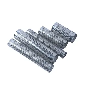 304 stainless steel perforated filter mesh tube Cylindrical punched braided sewer stainless steel cartridgefilter sieve tube