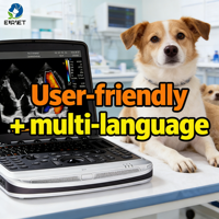 Échographe vétérinaire multi-spécies EURVET : 2,5-18 MHz, portable 5,5 kg, batterie 2 heures avec sonde convexe en métal