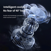 Ventilador de Mano de Alta Velocidad Personalizado de Fábrica al por Mayor, Mini Ventilador de Verano 199, Ventilador Turbo Portátil Pequeño Recargable por USB C
