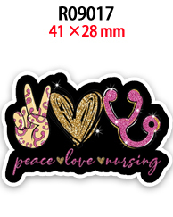 50 Uds. Diseños personalizados de amor de la paz resina plana centro de artesanía decorativo con parte posterior plana para lazos - Product Image 6