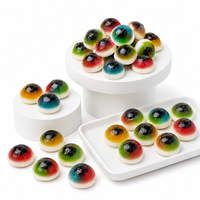 Bonbons gélifiés halal en forme d'œil, saveur fruitée acidulée, vente en gros, fabrication sur mesure OEM ODM, marque privée TK