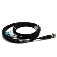 Kabel Patch Fiber Optik 12 Core ODC ke LC Uniboot Tahan Air Luar Ruangan 10m LSZH untuk Penerapan Stasiun Basis 5G FTTA