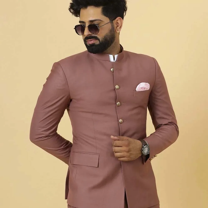 Mens Burgundy Plaid Slim Fit Double-Breasted Suit – Premium Formal Wedding and Party Wear main image 1