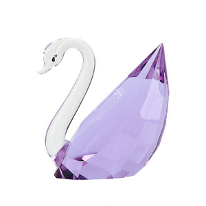 Crystal Swan <b>Ornament</b> K9 Artificial Crystal Purple Blue Pink Valentine's Day Gift for Couples Decorations - Product Image 3