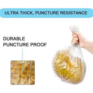 Sacs poubelles transparents 19,6x23 pouces, 5 gallons, sans odeur, pour maison, bureau, cuisine, salle de bain, 105 unités - Product Image 5