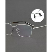 Gafas de titanio de medio Marco de lujo, gafas cuadradas de cuerno de búfalo chapadas en oro de 18 quilates, Patchwork rectangular de fábrica de Shenzhen