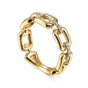 T0759 Anello da Donna Placcato in Oro 22k con Diamante Naturale Taglio Brillante Rotondo, Gioiello per Uso Quotidiano - Product Image 2