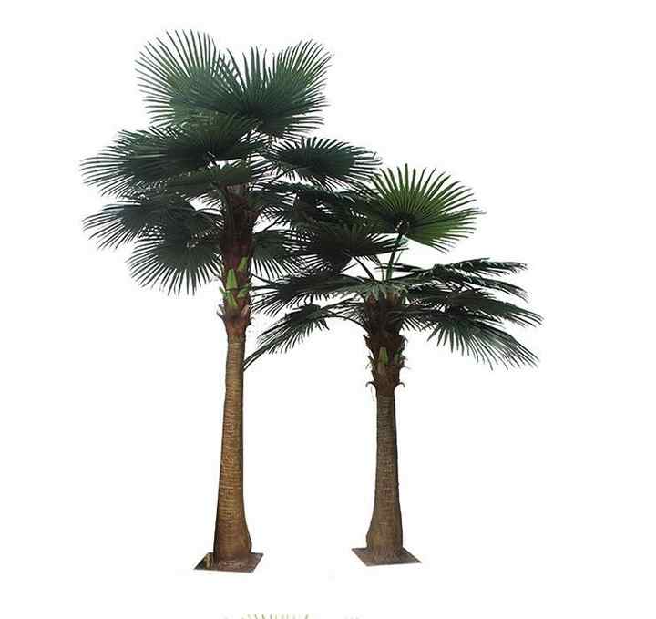 Fiberglass Artificial Fan Palm Tree - UV Resistant & Durable
