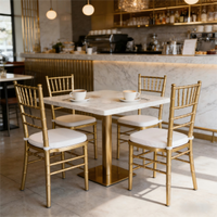 Chaises de banquet empilables en plastique doré Chiavari pour événements, hôtels et fêtes, vente en gros à bas prix