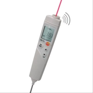 เทอร์โมมิเตอร์อินฟราเรด Testo 826-T4 รุ่นดั้งเดิมและรุ่นใหม่ พร้อมหัววัดแบบเจาะทะลุด้วยเลเซอร์สำหรับอาหาร (ออปติกส์ 6:1) - Product Image 1