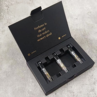 Kit de découverte personnalisé 1ml 1.5ml 2ml 3ml Testeur d'échantillons de parfum Ensemble de découverte de parfum 7 flacons petite boîte en papier avec fenêtre