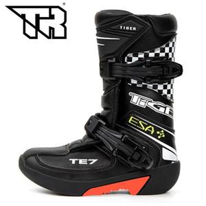 Bottes d'équitation de Motocross noires pour enfants 2-10 ans garçons filles pour la descente sur route vtt ATV F1 course pour l'été printemps automne - Product Image 2