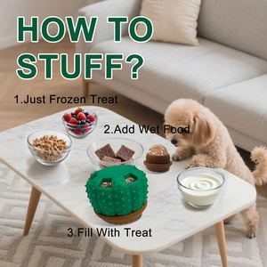Manufacturer Custom Interactive Dog Toy Slow Feeder Chew Ball Dog Rolling Ball Pet Dog Silicone Chew Toys <b>Treat</b> Dispenser Toy - Product Image 4