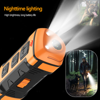 Appareil d'entraînement pour chiens à ultrasons portable, anti-aboiement, avec double lumière clignotante, batterie rechargeable, en ABS écologique, pour utilisation en extérieur sur pelouse