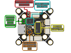 FlyingRC F4D MK1 F405 FPV ตัวควบคุมการบิน STM32F405 ICM42688 Dual BEC 9V 2A 2-6S 20x20 30x30 สำหรับอะไหล่โดรน RC Freestyle - Product Image 3