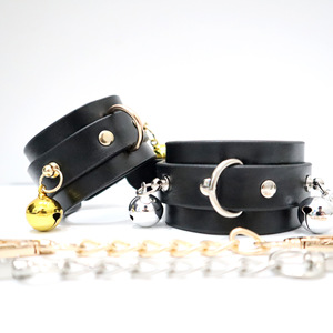 BDSMボンデージキッズ女性用女の子PUレザーベル付き手錠カップル拘束セックスおもちゃトレーニングセクシー製品セット中国 - Product Image 4