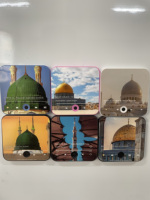 Haut-parleur Coranique Audio Magnétique Rechargeable Personnalisable avec Photo, Dua et Sourate, Forme Carrée, Type-C, Puissance Moyenne, pour Réfrigérateur