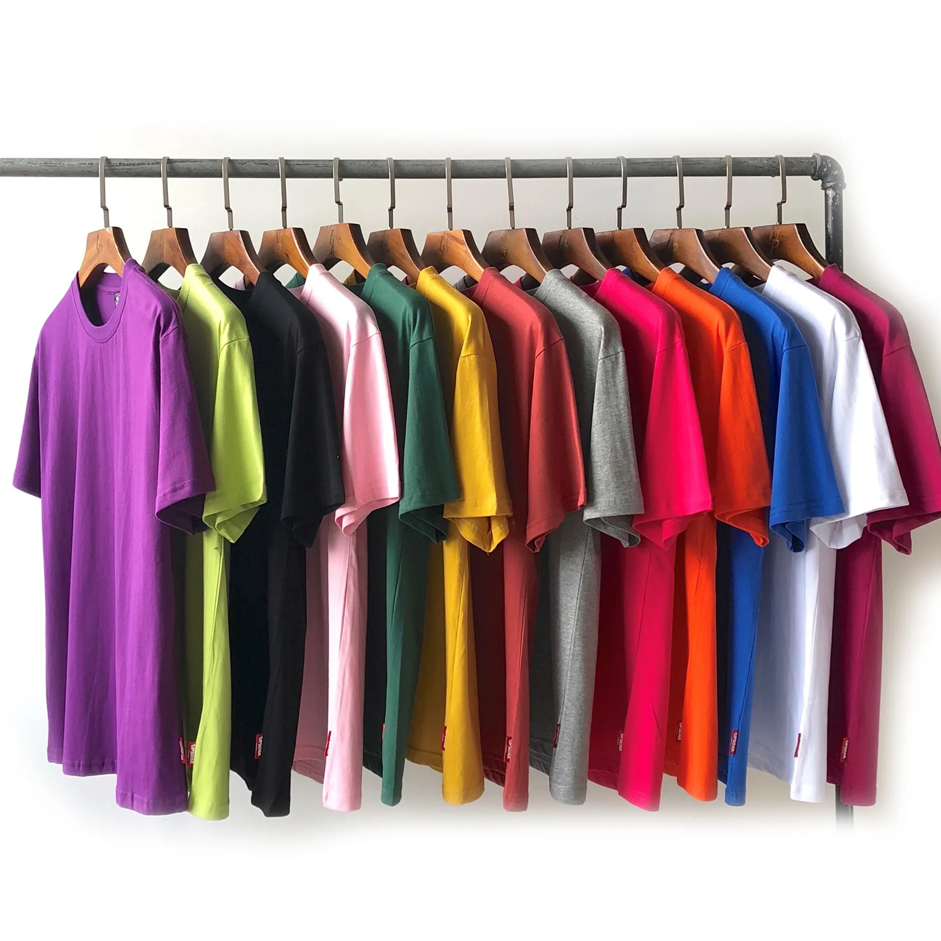 Custom Puff Print T Shirt Short Sleeve 240g Cotton Poly Blend Plain T-Shirt Oversize Drop Shoulder Blank T Shirts