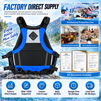 Gilet de sauvetage pour rafting en eaux vives 150N avec tissu Oxford 600D, sangles réglables pour kayak, canyoning, sports nautiques commerciaux