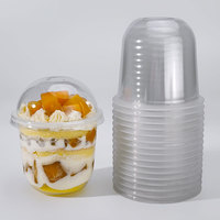 Gobelet à glace jetable personnalisé 240ml 3600ml 490ml 640ml 95 Caliber en plastique en forme de U pour boba, desserts et gâteaux avec couvercle dôme