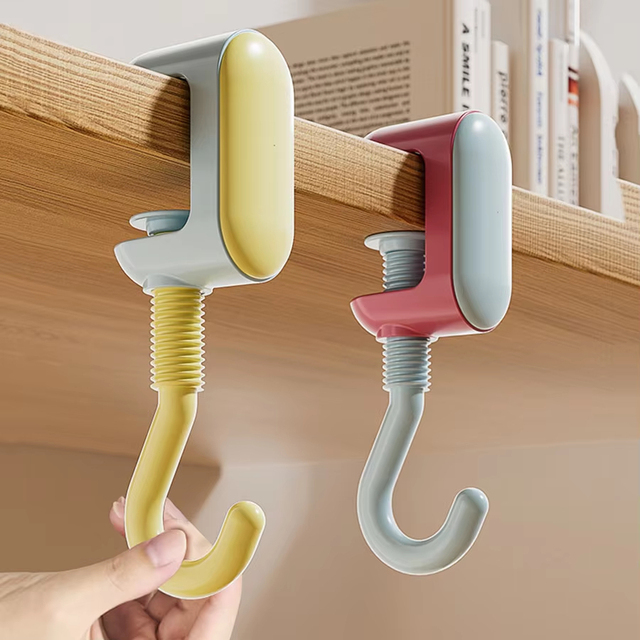 Portable Adjustable Desk Edge Hook Strong Load Bearing Bag Headset Holder for Workspace Storage