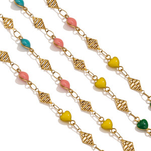 1 M in acciaio inox smalto malvagio occhio turco bracciale gioielli accessori per signore placcato oro collana cavigliera gioielli - Product Image 6